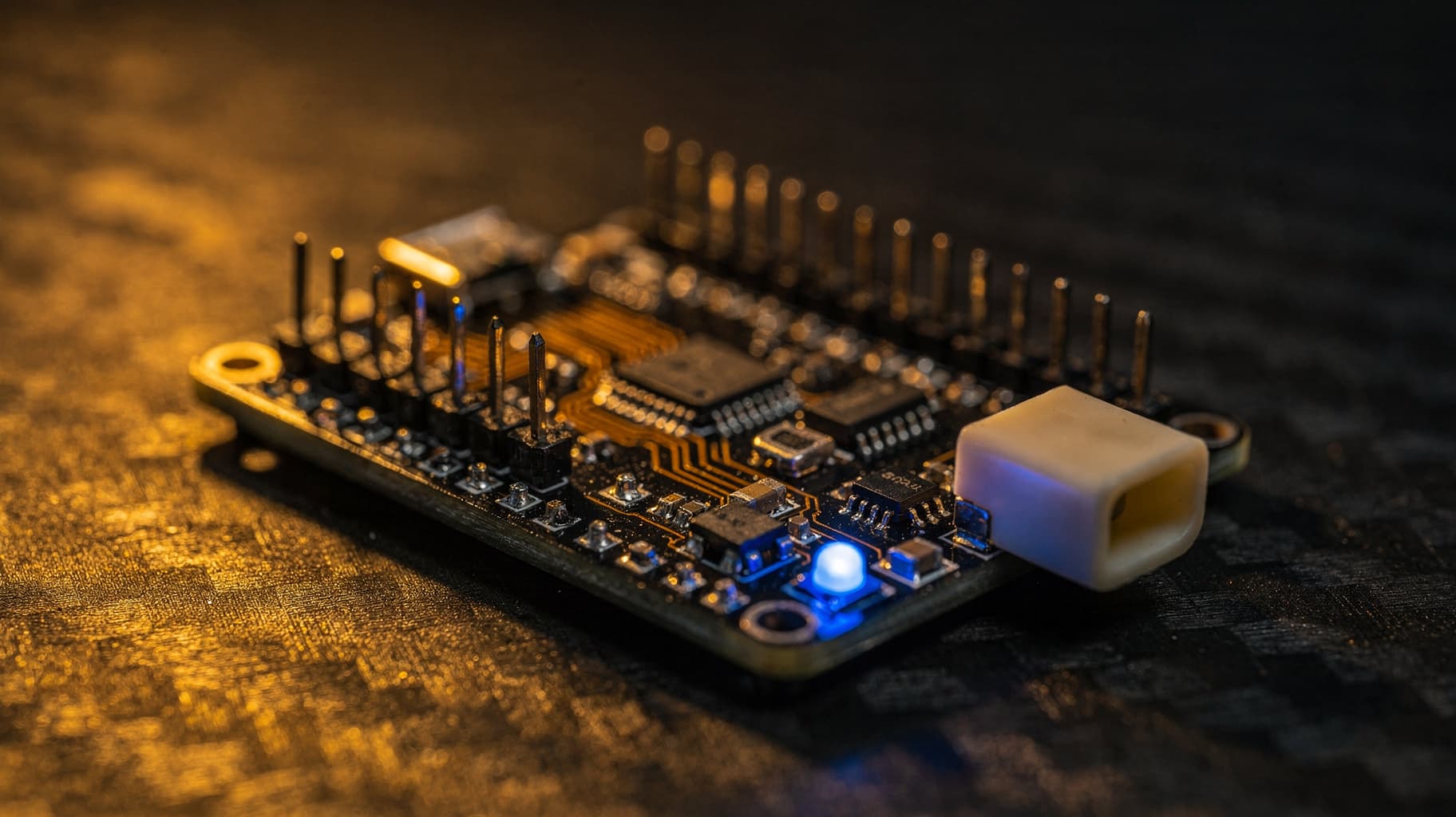 ESP32-class microcontroller — commodity silicon as a globally addressable merchant